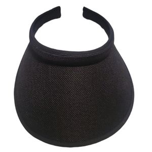 Brand New Slip On Visor Woven Cloth One Size Fits All Beach Sun Pool Beach Black